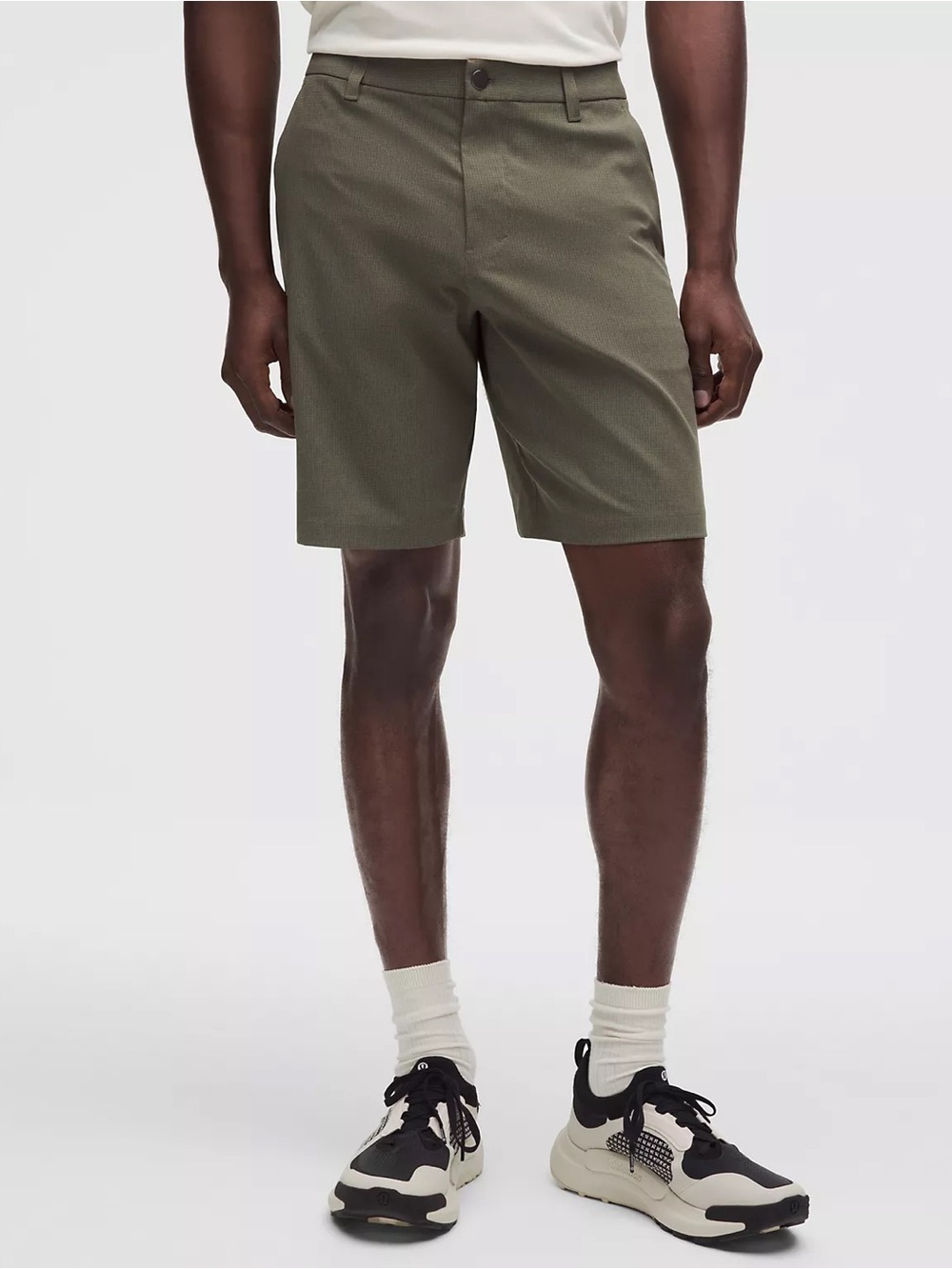 Lululemon ABC Classic Fit Golf Shorts Olive Green 9 Inch Inseam Performance